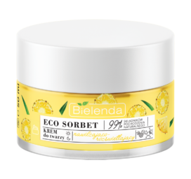 BIELENDA ECO SORBET mitrinošs un ādu izgaismojošs sejas krēms Ananāss, 50ml
