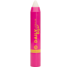 DAILY DOSE barojoša un mitrinoša lūpu balzāms ar rīcinaugu eļļu un šī sviestu, tonis ARI