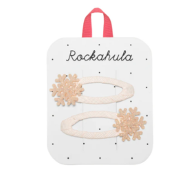 Rockahula Kids mirdzoši sniegpārslu matu sprādzes Shimmer Snowflake, 2 gab.