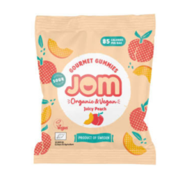 JOM TASKUPAKK bioloģiskās gumijas konfektes Juicy Peach, 25g