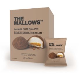 THE MALLOWS zefīri ar karameles pildījumu, kakao un Maldonas sāli, 5x11g