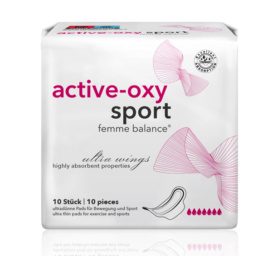 FEMME BALANCE® higiēniskās paketes ar aktīvo skābekli sportam, smaku neitralizējošas un ar ļoti augstu uzsūkšanas spēju, izgatavotas no BIO celulozes, 10 gab.