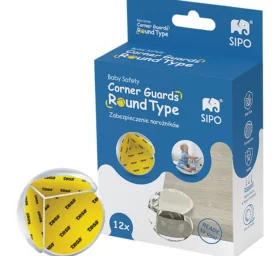 SIPO apaļi caurspīdīgi silikona stūra aizsargi, 12 gab.