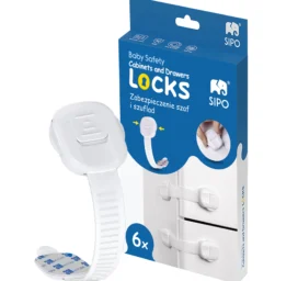 SIPO regulējamas skapīšu slēdzenes, 6 gab.