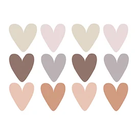 SIPO bērnu istabas uzlīmes, Boho Sirdis