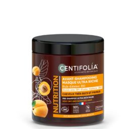 CENTIFOLIA īpaši bagātinoša barojoša matu maska intensīvai kopšanai ar bioloģisko aprikožu eļļu un buriti eļļu, 250 ml