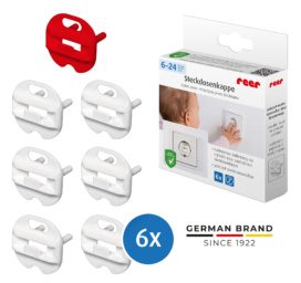 REER Bērnu drošības kontaktligzdu vāciņi bērnu drošībai, 6 gab.