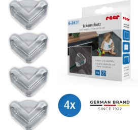 REER caurspīdīgi stūra aizsargi, 4 gab.