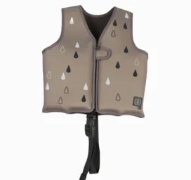 BBLUV Näj SPF50 noņemamas atbalsta plātnes peldveste bērniem, krāsa Smilšu, izmērs VIDĒJS (3-6 gadi)