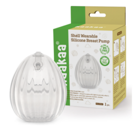 HAAKAA Shell pārnēsājams silikona manuālais krūšu pumpis ar piena kolektoru, 120ml