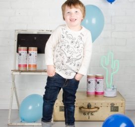 Angļu: SELFIE APĢĒRBS Krāsojamais Dinozauru Tops, izmērs 3-4 (122)