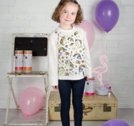 SELFIE APĢĒRBI krāsojams vienradzis krekls, izmērs 3-4 gadi (122)