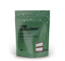 THE MALLOWS kraukšķīgās zefīri ar ledusauksto piparmētru un Beļģijas piena šokolādi, 90 g