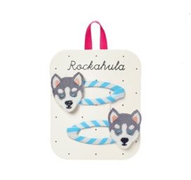 ROCKAHULA KIDS matu sprādzes ar suņiem Husky Dog, 2 gab.