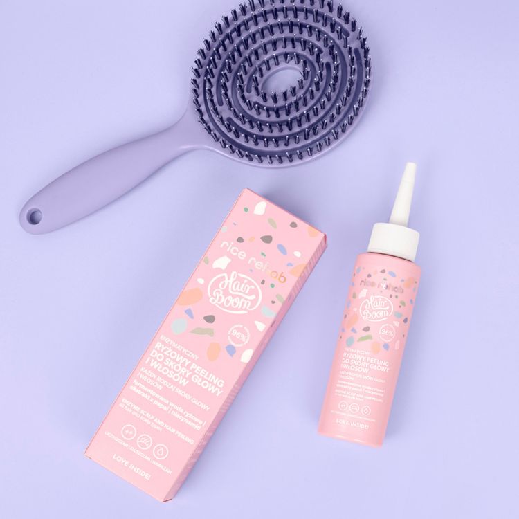 BIELENDA HairBoom Rice Rehab dabīgs enzīmu rīsu skrubis galvas ādai, 100 ml - Image 5