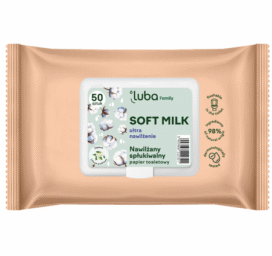 PERMIT Kompostējamā mitrā tualetes papīra salvetes, bagātinātas ar glicerīnu un kokvilnas pieniņu, 50 gab.