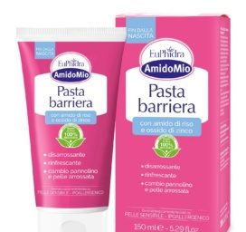 AMIDOMIO aizsargājošs krēma pastas pret autiņbiksīšu izsitumiem, apsārtumu un ādas kairinājumu, 150 ml