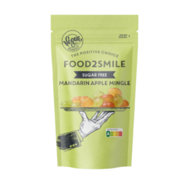 FOOD2SMILE bezcukura želejkonfektes ar ābolu un mandarīnu garšu Mandarin Apple Mingle, 85g
