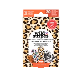 WILD STRIPES Classic Sensitive dzīvnieciski jautras un ādu draudzīgas plāksteri jutīgai ādai, 20 gab.