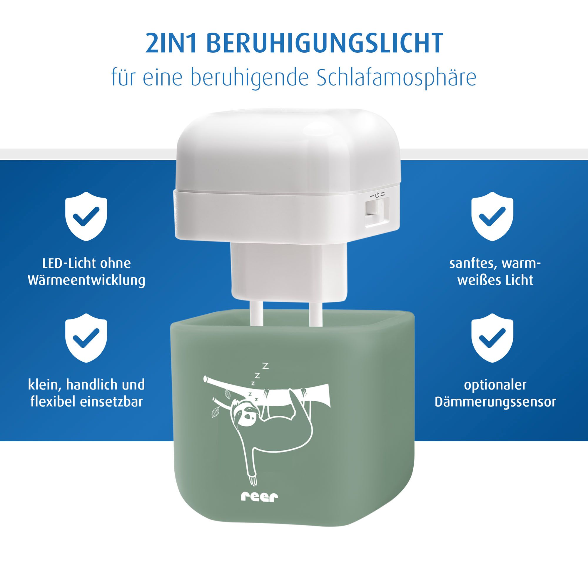 REER 2in1 SleepLight pārnēsājama nakts lampa, eikalipts - Image 2