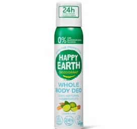 Happy Earth 100% dabīga un ādai draudzīga visa ķermeņa izsmidzināšana Ciedra Kaļķis, 100 ml