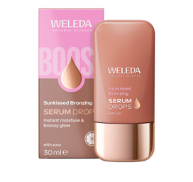 WELEDA Sunkissed Bronzing iedegumu uzlabojoši seruma pilieni ar C vitamīnu, 30 ml