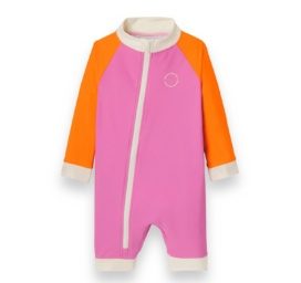 KIETLA ICONIC peldkostīms UPF 50+ saules aizsardzības audums un UV sensors 12-18 mēneši, ROZĀ SARKANS