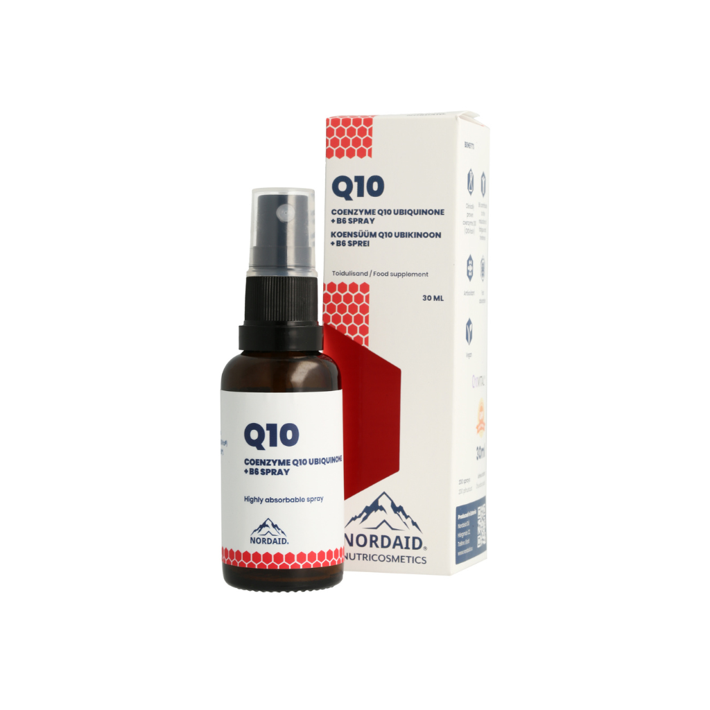 NORDAID Koensüümi Q10 Ubikinoon un B6 vitamīna aerosols, 30 ml