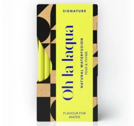 OH LA LAQUA aromatizēts ūdens esence bez cukura un saldinātājiem Bumbieris & Timiāns, 10 gab.