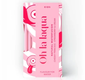 OH LA LAQUA Garšota ūdens esence bez cukura un saldinātājiem Zemene un krējums, 10 gabali