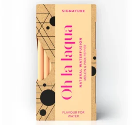 OH LA LAQUA Bez Cukura un Saldinātājiem Garšas Esence Melone & Rozā Pipari, 10gab