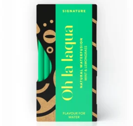 OH LA LAQUA Garšas esences ūdens bez cukura un saldinātājiem Piparmētra un Citrongrass, 10 gab.