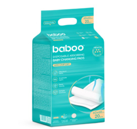 BABOO vienreizlietojamie absorbējošie pārtinamie paliktņi AirComfort, 60×60, 20 gab.