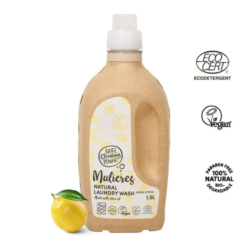 MULIERES dabīgais veļas mazgāšanas gēls Fresh Citrus, 1500 ml