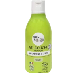BORN TO BIO organiskā piparmētru un citrona smaržīgā ādas mitrinošā dušas želeja, 300 ml