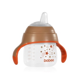BABOO krūzīte ar silikona snīpīti Au Naturale, no 6 mēnešiem, 150 ml