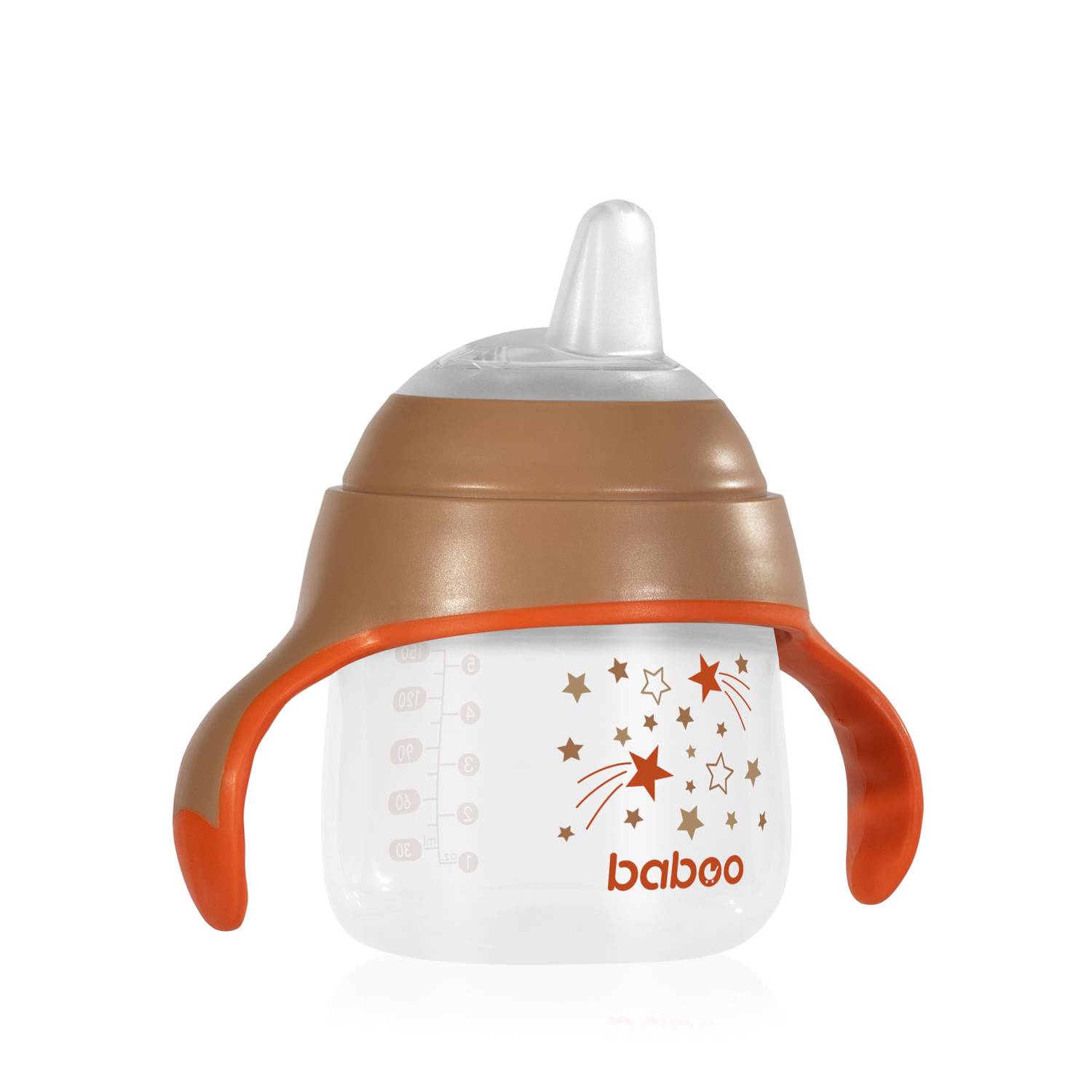 BABOO krūzīte ar silikona snīpīti Au Naturale, no 6 mēnešiem, 150 ml