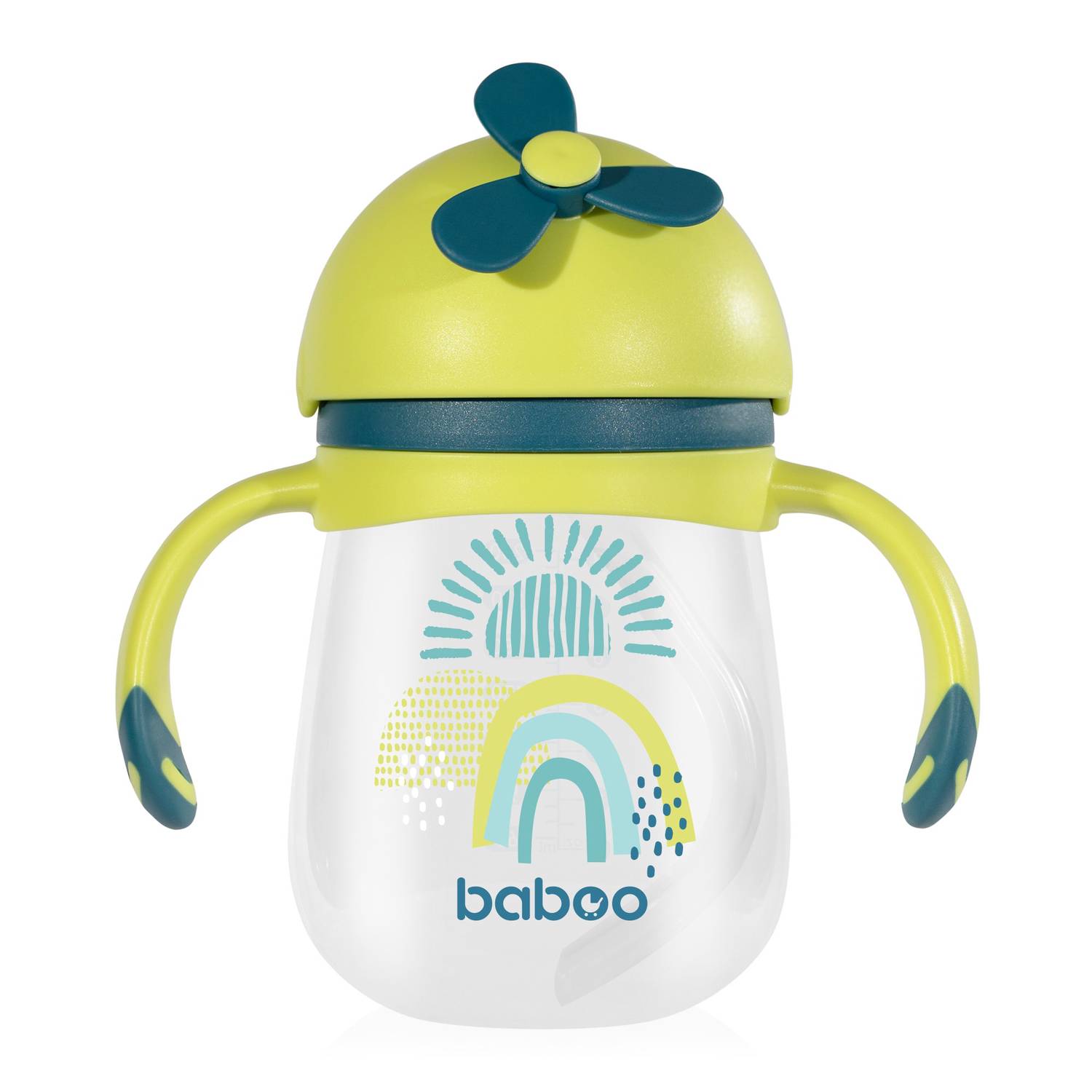 BABOO dzeramā pudele ar silikona salmiņu Lagoon Fiesta, no 9 mēnešiem, 240 ml - Image 4