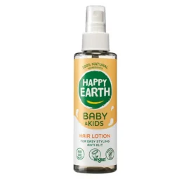 HAPPY EARTH Baby & Kids matu atšķetināšanas aerosols pret sapīšanos no dzimšanas, 150 ml
