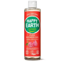 HAPPY EARTH 100% dabīgs dušas želeja Floral Patchouli, 300 ml