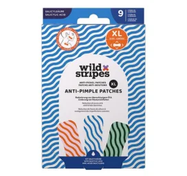 WILD STRIPES pretpūtīšu plāksteri palielināti pūtīšu plāksteri ar salicilskābi XL, 9 gab.