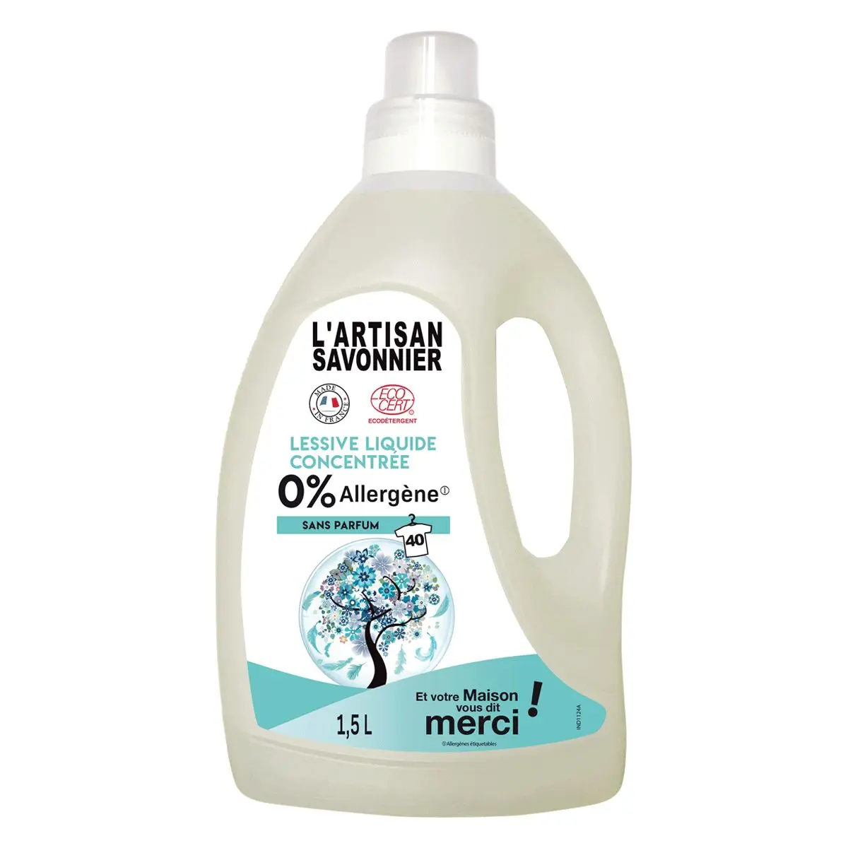 GRAVIER L’artisan Savonnier koncentrēts veļas mazgāšanas gēls bez smaržvielām, 1500 ml