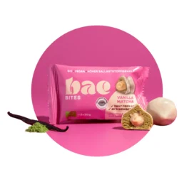 BAE bioloģiski matcha dateļu kumosiņi ar vaniļas krēmu un Šveices šokolādi, vaniļas matcha, 2x20g