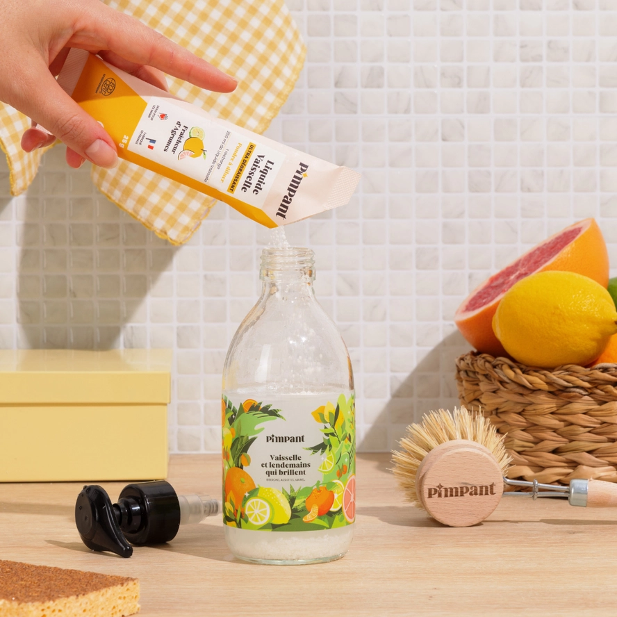 PIMPANT trauku mazgāšanas līdzekļa uzpildes pulveris ar citrusaugļu aromātu, 25 g - Image 2
