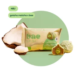 BAE bioloģiski matcha dateļu kumosiņi ar kokosriekstu krēmu un Šveices šokolādi, kokosriekstu matcha, 2x20 g