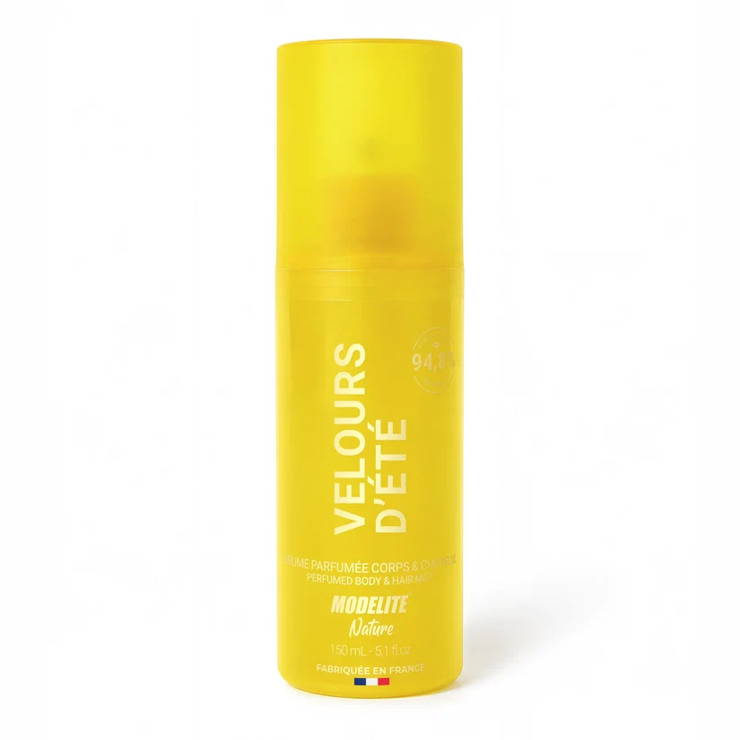 BORN TO BIO Velours D'été ķermeņa un matu sprejs ar rozes, persika un ciedra aromātu, 150 g