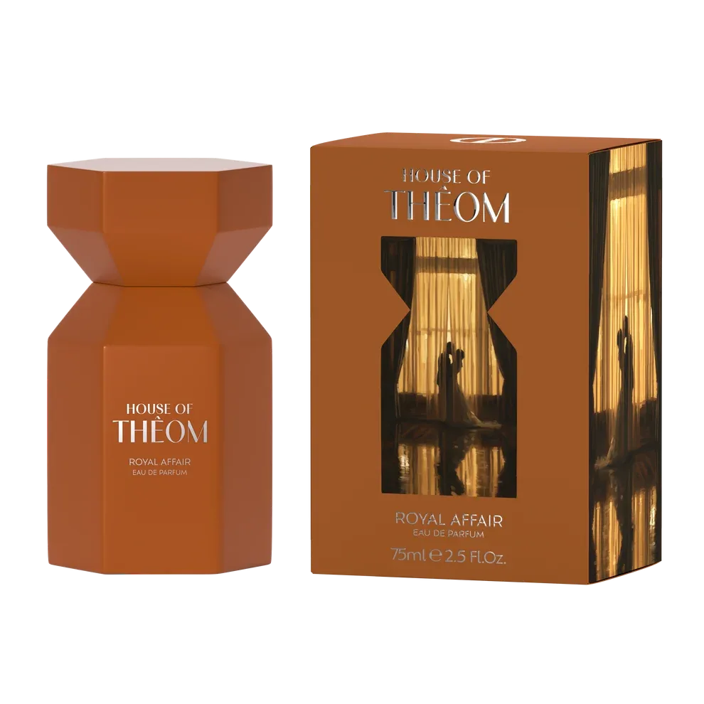 HOUSE OF THEOM Royal Affair parfimērijas ūdens ar bergamotes, karameles un ciedrkoka notīm, 75 ml