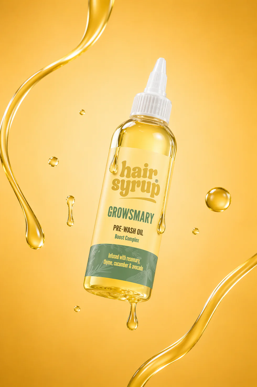 HAIR SYRUP Growsmary apjomu piešķiroša rozmarīna matu eļļa plāniem un retinātiem matiem, 100 ml - Image 2