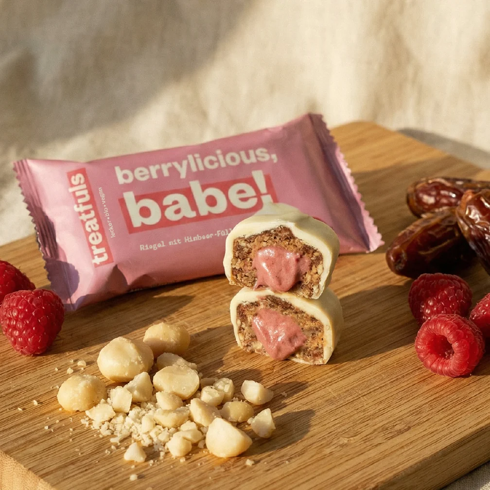 TREATFULS baltās šokolādes tāfelīte ar aveņu pildījumu Berrylicious Babe, 2 × 20 g - Image 2