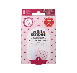 WILD STRIPES tulznu plāksteru komplekts Mix Pastel Bloom, ūdensizturīgi tulznu plāksteri, 6 gab.